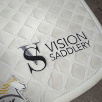 Thick Quilt Jumper Saddle Pad *gc, dingy, dirty, rubs, stains, hair, cut tabs
