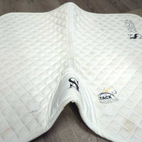 Thick Quilt Jumper Saddle Pad *gc, dingy, dirty, rubs, stains, hair, cut tabs

