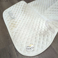 Thick Quilt Jumper Saddle Pad *gc, dingy, dirty, rubs, stains, hair, cut tabs
