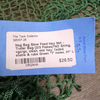 Slow Feed Hay Net - Trailer Bag (2/3 Flakes)*NO String, vgc/gc, clean, mnr hay, faded, stains & rubs
