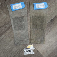2 Compression Leg Wraps - Sleeves *gc, clean, stained, stretched, threads, snags, rubs
