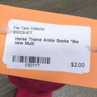 Horse Theme Ankle Socks *like new
