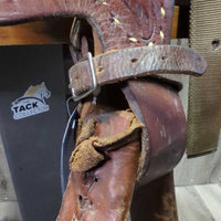 Western Saddle, 2 Hobble Straps & Nylon Billets, Cinch, Saddle Pad, Silver Conchos
