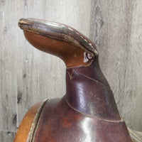 Western Saddle, 2 Hobble Straps & Nylon Billets, Cinch, Saddle Pad, Silver Conchos
