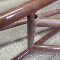 "HiQual" Wall Mount Hvy Metal Folding Saddle Rack *gc, dirt, residue, scuffs, bubbled, peeled/chipped, paint
