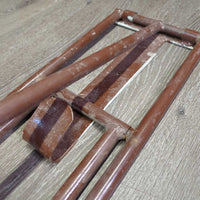 "HiQual" Wall Mount Hvy Metal Folding Saddle Rack *gc, dirt, residue, scuffs, bubbled, peeled/chipped, paint
