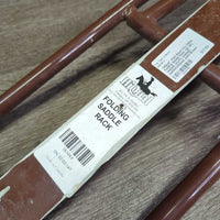 "HiQual" Wall Mount Hvy Metal Folding Saddle Rack *gc, dirt, residue, scuffs, bubbled, peeled/chipped, paint
