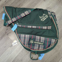 Padded Cordura & Mesh Jump Saddle Carry Storage Bag, Shoulder & Bottom Strap *vgc, mnr dirt, residue, threads & stains
