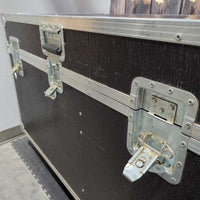 Light Aluminum Tack Trunk: 2 keys, wheels, tray, 4 hooks, saddle rack, cabinet *vgc/xc, clean, mnr residue, stains & scratches, all clasps work!
