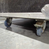 Light Aluminum Tack Trunk: 2 keys, wheels, tray, 4 hooks, saddle rack, cabinet *vgc/xc, clean, mnr residue, stains & scratches, all clasps work!
