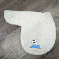 Fleece Fitted Hunter Pad, Quilt Underside *gc, older, sharpie, mnr hair, clumpy, clean, mnr stains, edges; thin/rubs
