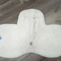 Fleece Fitted Hunter Pad, Quilt Underside *gc, older, sharpie, mnr hair, clumpy, clean, mnr stains, edges; thin/rubs
