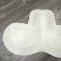 Fleece Fitted Hunter Pad, Quilt Underside *gc, older, sharpie, mnr hair, clumpy, clean, mnr stains, edges; thin/rubs
