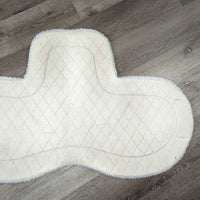 Fleece Fitted Hunter Pad, Quilt Underside *gc, older, sharpie, mnr hair, clumpy, clean, mnr stains, edges; thin/rubs
