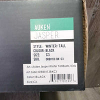 JUNIORS Tall Winter Riding Boots, Fleece Lined, Laces, Box *new
