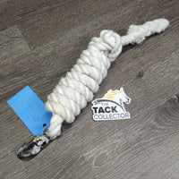 Narrow Cotton Blend Lead Rope, snap *gc, FUSED SNAP, clean, stains/dingy, pilly
