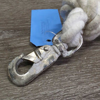 Narrow Cotton Blend Lead Rope, snap *gc, FUSED SNAP, clean, stains/dingy, pilly
