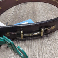 Leather Belt, Buckle, Bits, tag *new
