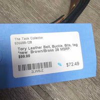 Leather Belt, Buckle, Bits, tag *new
