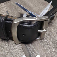 Leather Belt, Buckle, Bits, tag *new
