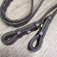 Soft Braided Reins *vgc, clean, oily, broken lace
