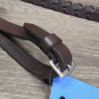 Soft Braided Reins *vgc, clean, oily, broken lace
