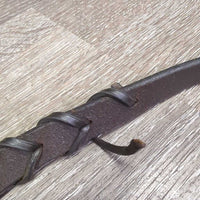 Soft Braided Reins *vgc, clean, oily, broken lace

