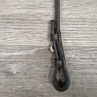 1/2" Soft Leather Braided Reins *xc/vgc, clean, oil, mnr undone stitching
