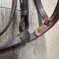 FS Rsd Padded Bridle, Braided Reins *vgc, clean, rubs, oily, scrapes, rubs
