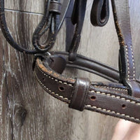 FS Rsd Padded Bridle, Rsd/FS Braided Reins *vgc, clean, rubs, scrapes, v.oily
