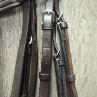 FS Rsd Padded Bridle, Rsd/FS Braided Reins *vgc, clean, rubs, scrapes, v.oily
