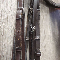 FS Rsd Padded Bridle, Rsd/FS Braided Reins *vgc, clean, rubs, scrapes, v.oily
