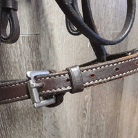 FS Rsd Padded Bridle, Rsd/FS Braided Reins *vgc, clean, rubs, scrapes, v.oily
