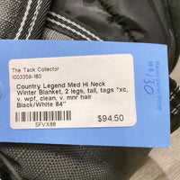 Med Hi Neck Winter Blanket, 2 legs, tail, tags *xc, v. wpf, clean, v. mnr hair
