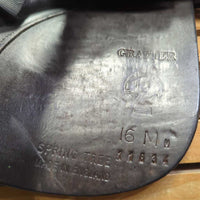 16" XW *6" Black Country Grafter AP Saddle, 2 Billet Guards, Wool Flocking, Rear Gusset Panels, Lg Front Pencil Blocks, Flaps: 12.5" L x 11"W Serial #: 16 M 11834
