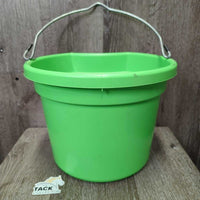Flat Back Plastic Bucket, handle *xc, mnr dirt
