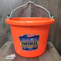 Flat Back Plastic Bucket, handle *xc, mnr dirt
