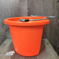 Flat Back Plastic Bucket, handle *xc, mnr dirt
