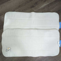 Pr Fleece No Bow Leg Quilts *vgc/gc, clean, pilly, creases, mnr dingy, hair, threads
