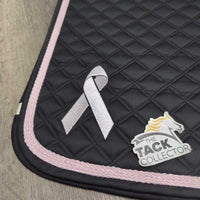 Quilt Jumper Saddle Pad, breast cancer embroidery, x2 piping, tabs, bag *new
