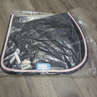 Quilt Jumper Saddle Pad, breast cancer embroidery, x2 piping, tabs, bag *new
