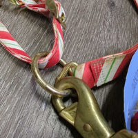 Christmas Set: Nylon Halter, adj, snap, nylon lead rope, name plate *xc/vgc, clean, mnr dirt, stains
