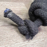Soft Braided Cotton Lead Rope, snap *gc, cuts, frayed, snags, exposed core, hay, mnr hair
