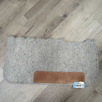 Mixed Wool Felt Saddle Pad, wither cut out, vents, suede guard *vgc, rubs, stains, pills, mnr hair
