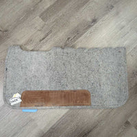Mixed Wool Felt Saddle Pad, wither cut out, vents, suede guard *vgc, rubs, stains, pills, mnr hair
