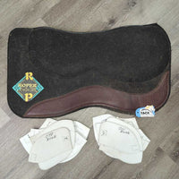Mixed Wool Felt Saddle Pad, wither cut out, vents, suede guard *vgc, rubs, stains, pills, mnr hair
