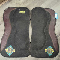 Mixed Wool Felt Saddle Pad, wither cut out, vents, suede guard *vgc, rubs, stains, pills, mnr hair
