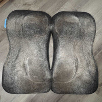 Mixed Wool Felt Saddle Pad, wither cut out, vents, suede guard *vgc, rubs, stains, pills, mnr hair
