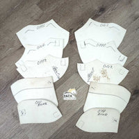 Mixed Wool Felt Saddle Pad, wither cut out, vents, suede guard *vgc, rubs, stains, pills, mnr hair
