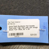 Synthetic Felt Saddle Pad Liner *vgc, hair, pills, mnr snags
